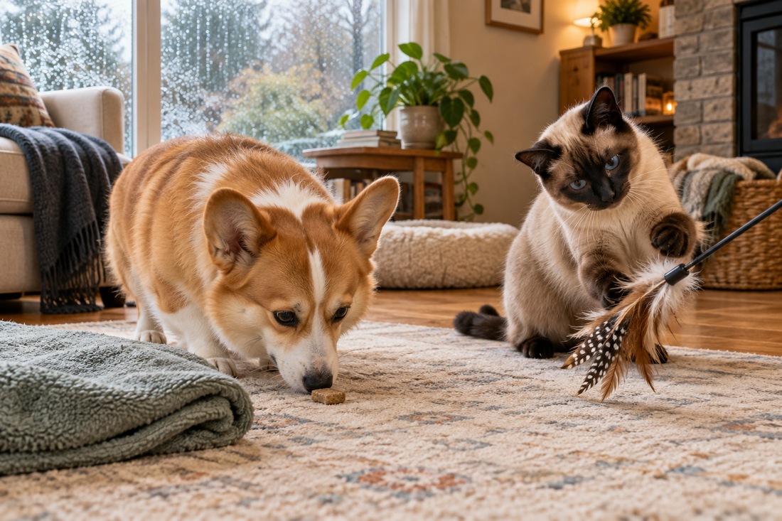 Rainy-Day Pet Fun: Easy Indoor Activities for Dogs and Cats