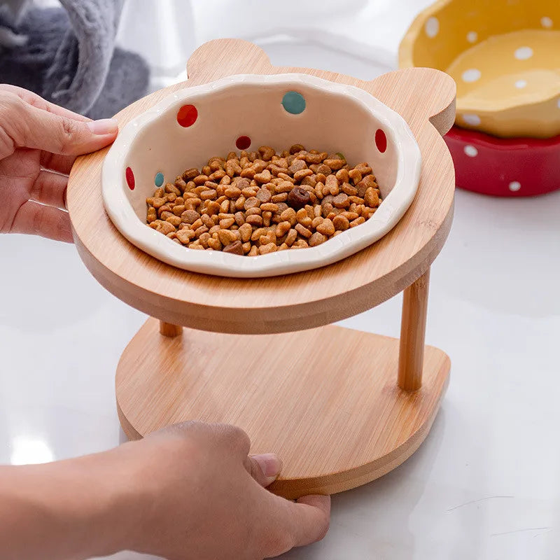 Ceramic Pet Feeding Bowls, Single & Double Options