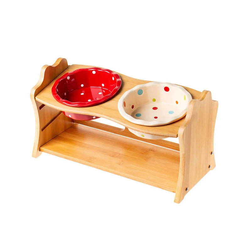 Ceramic Pet Feeding Bowls, Single & Double Options