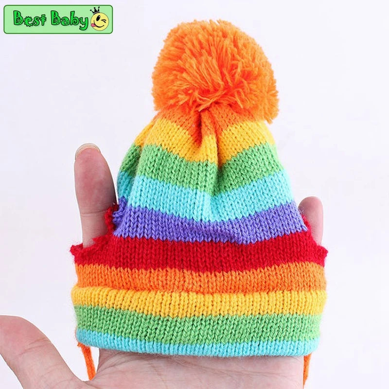 Striped Knit Pet Hat, Scarf & Leg-Warmer Outfit