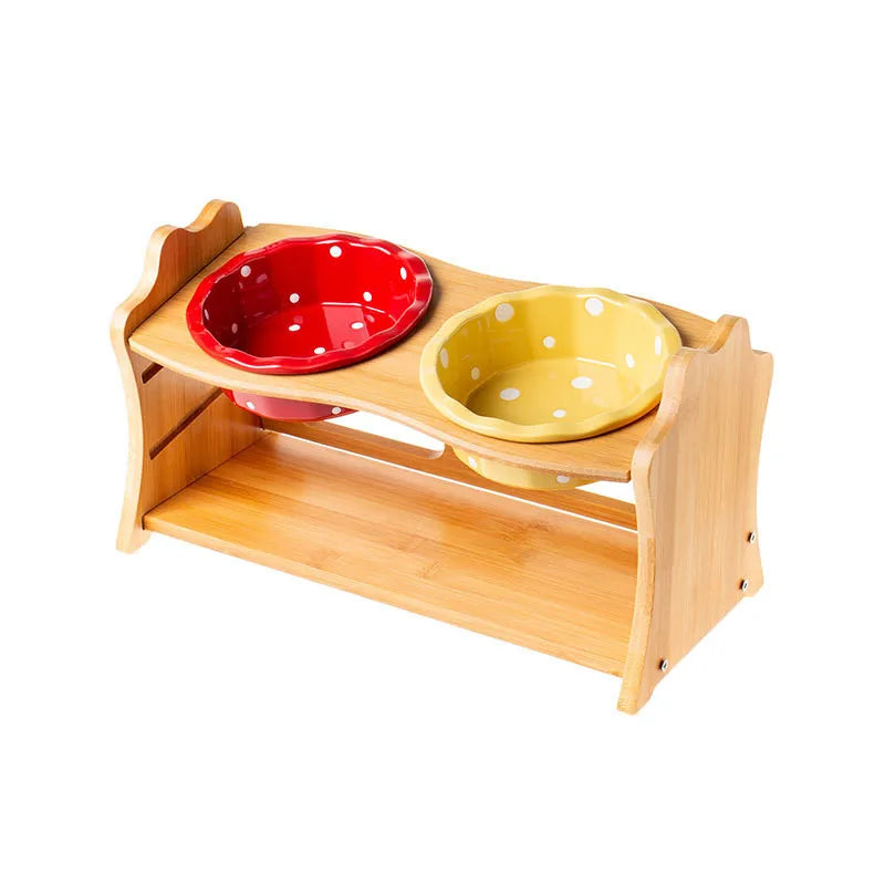 Ceramic Pet Feeding Bowls, Single & Double Options