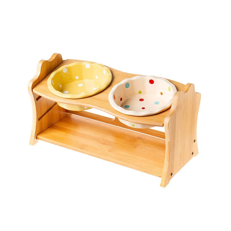Ceramic Pet Feeding Bowls, Single & Double Options