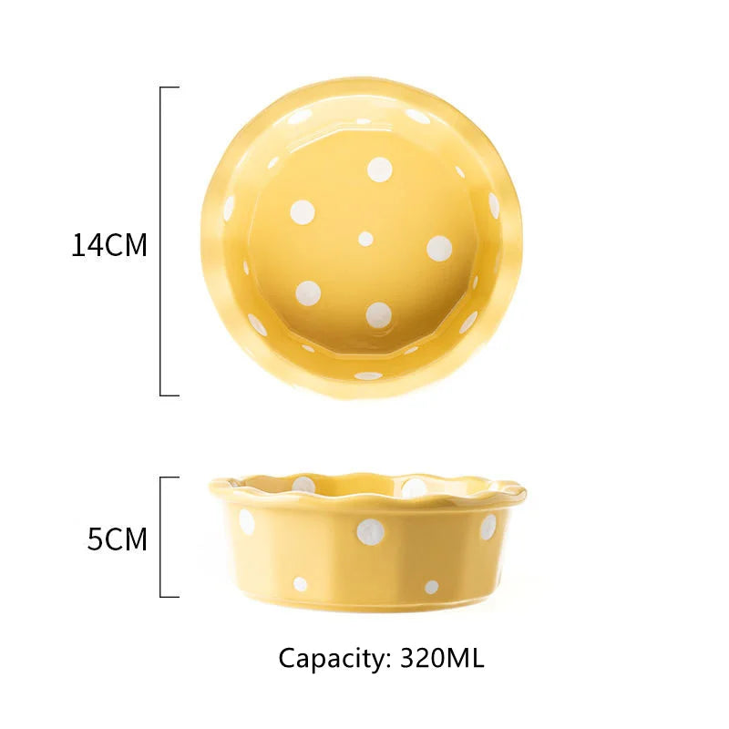 Ceramic Pet Feeding Bowls, Single & Double Options