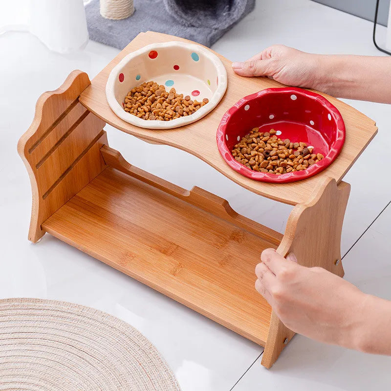 Ceramic Pet Feeding Bowls, Single & Double Options