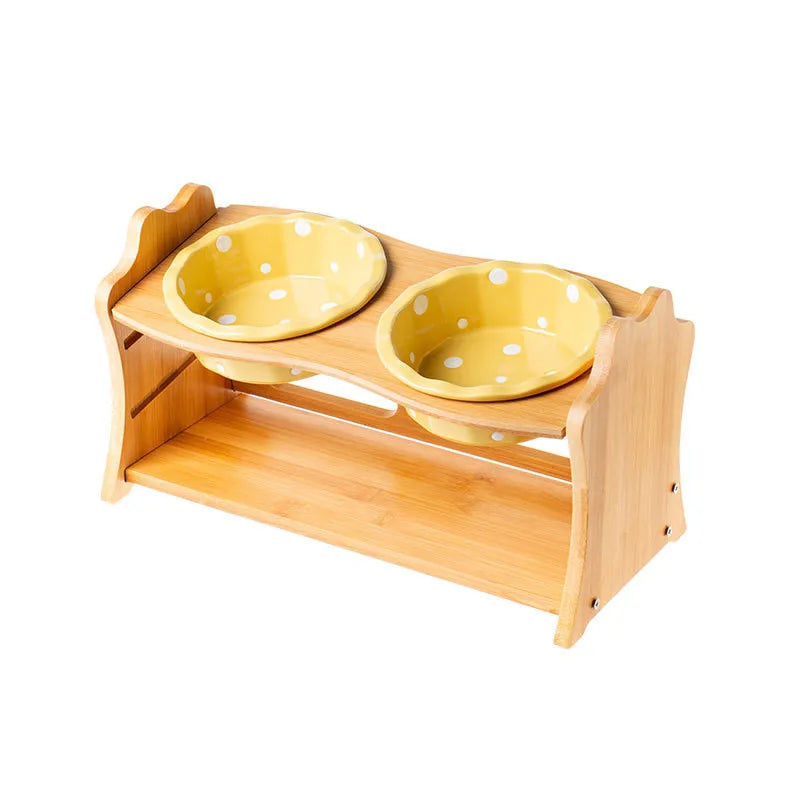 Ceramic Pet Feeding Bowls, Single & Double Options