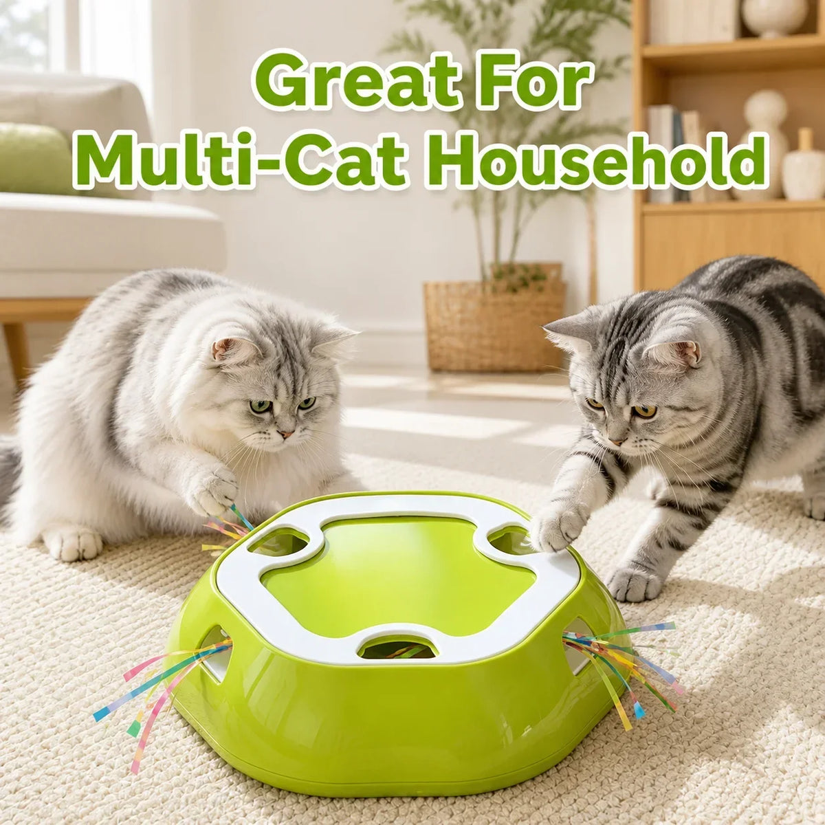 Six-Hole Pop-Up Tassel Cat Toy