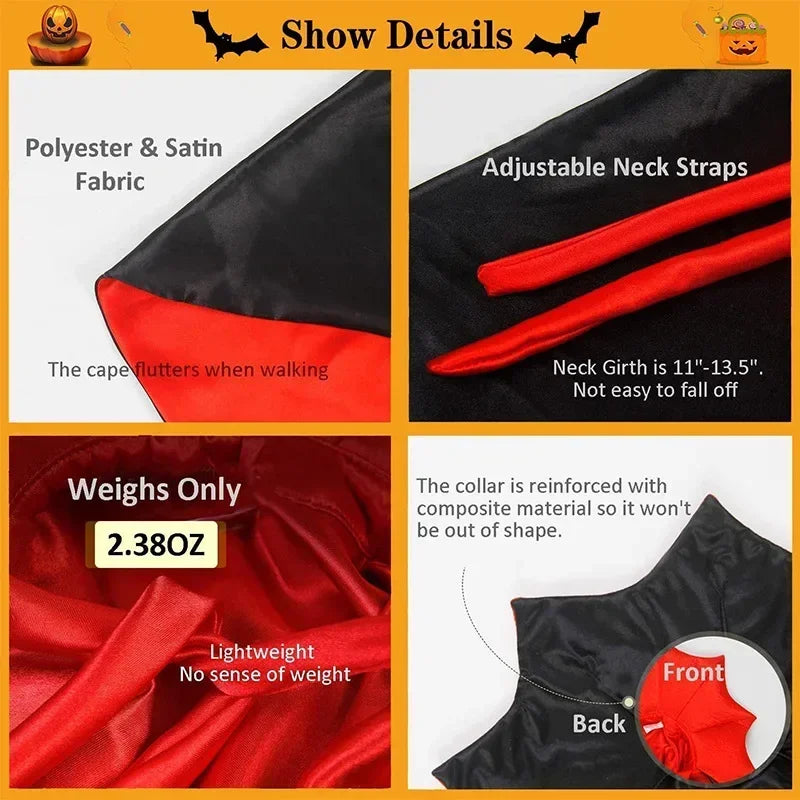 Vampire Cape Costume for Cats & Dogs