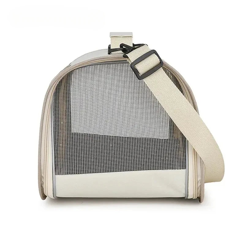 Foldable Oxford Pet Carrier with Crossbody Strap