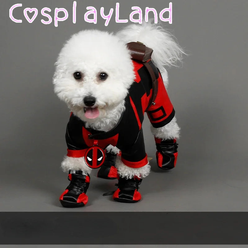 Red & Black Superhero Pet Costume