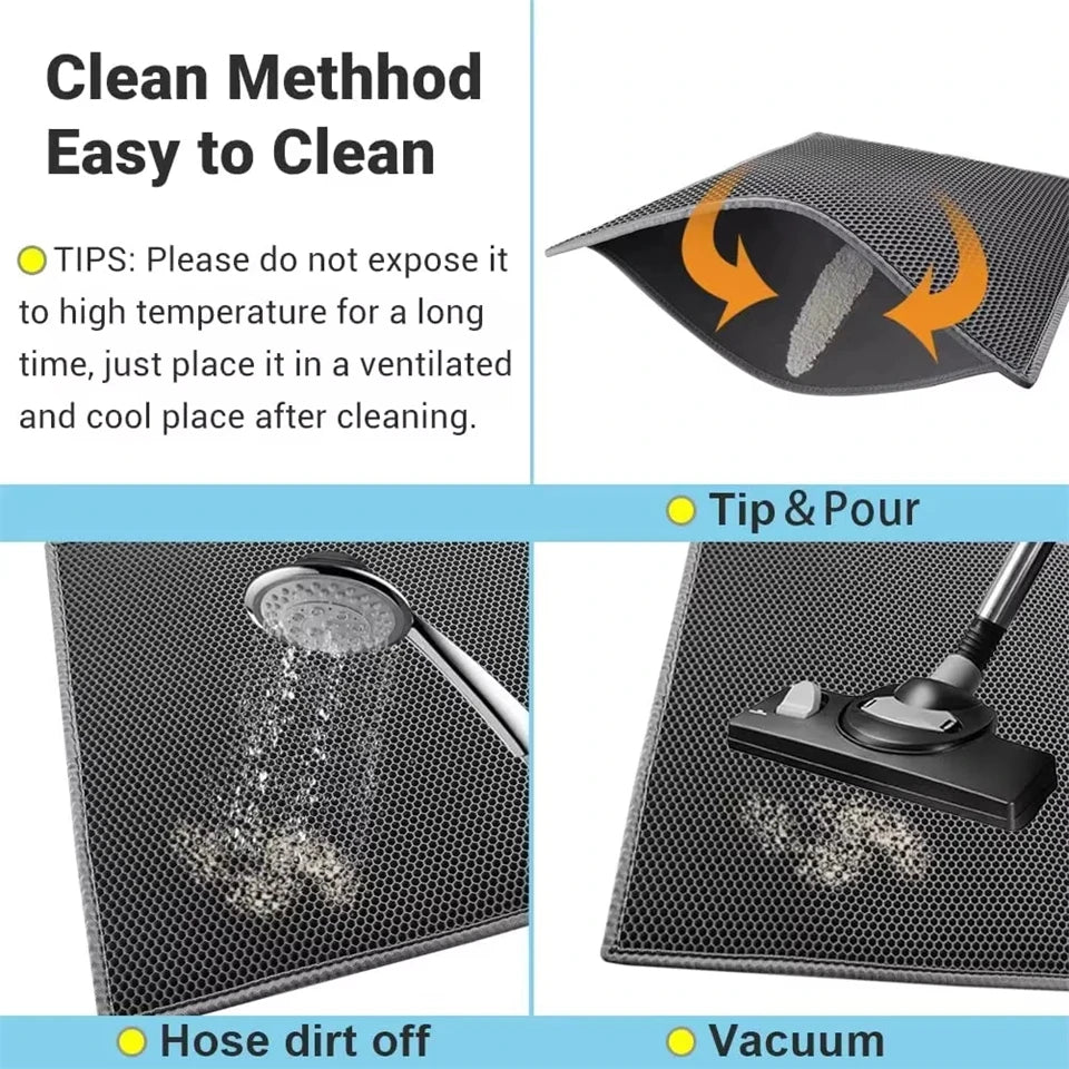 Double-Layer Honeycomb Cat Litter Mat