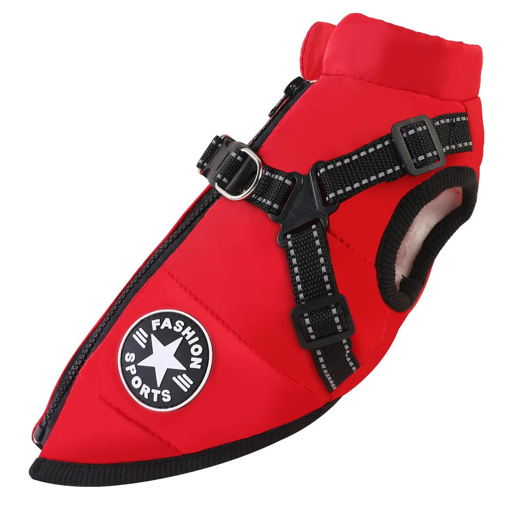 Quilted Zip-Back Pet Vest with Adjustable Straps