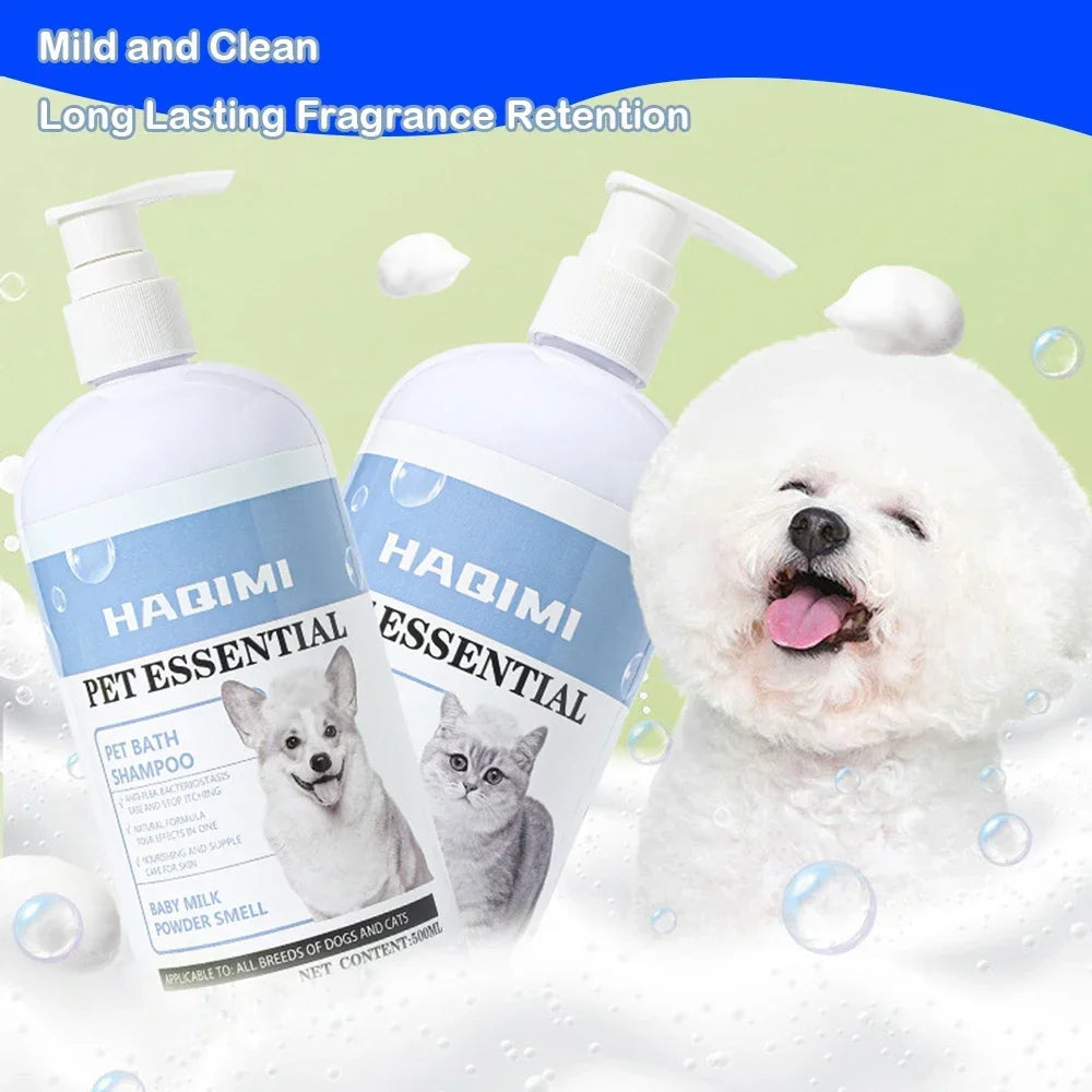 HAQIMI Pet Bath Shampoo, 500 ml, Dog or Cat Option