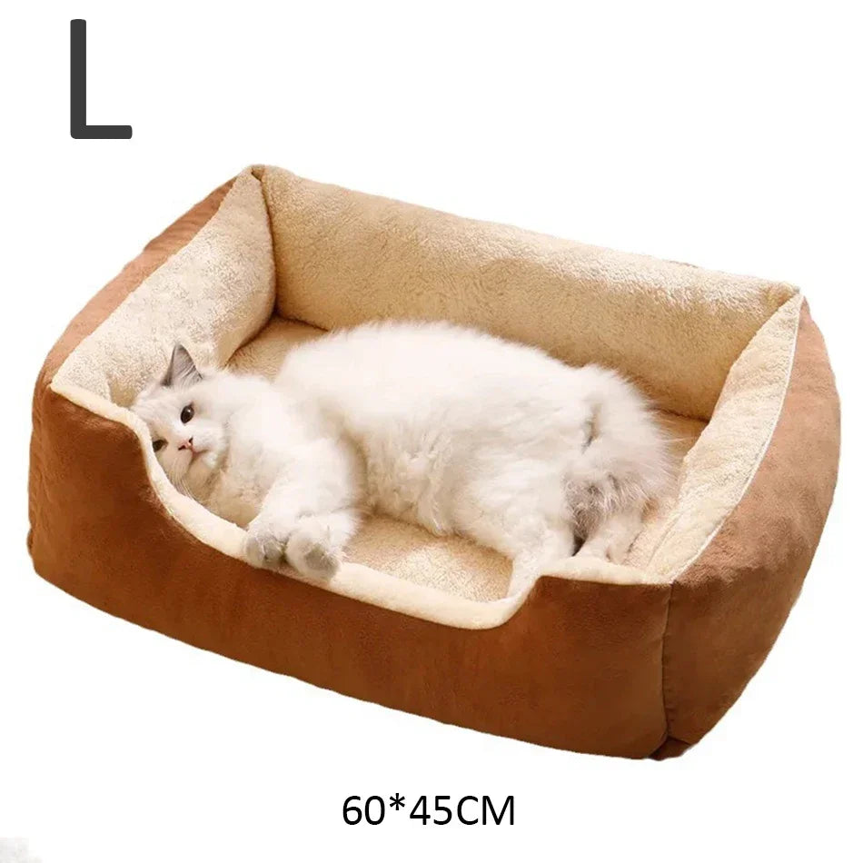 Soft Short-Plush Cat Bed in Five Colors