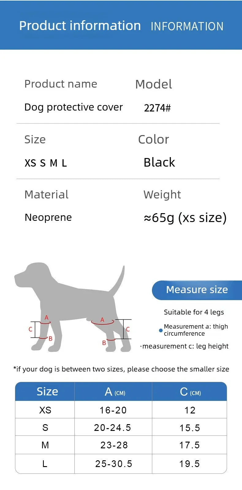 Dog Leg Wraps and Connected Paw Covers, Six Styles