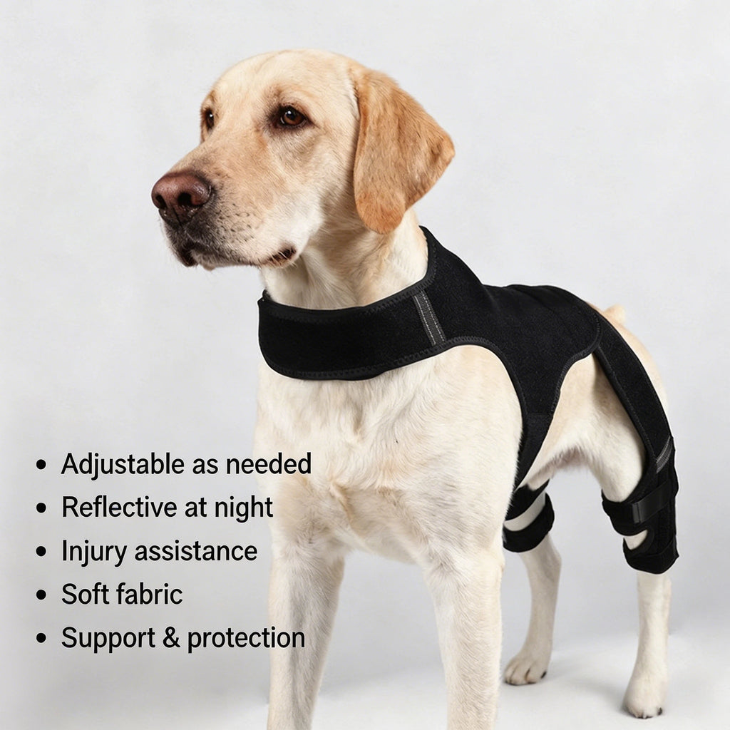 Dog Hind-Leg Brace with Neck and Chest Wrap