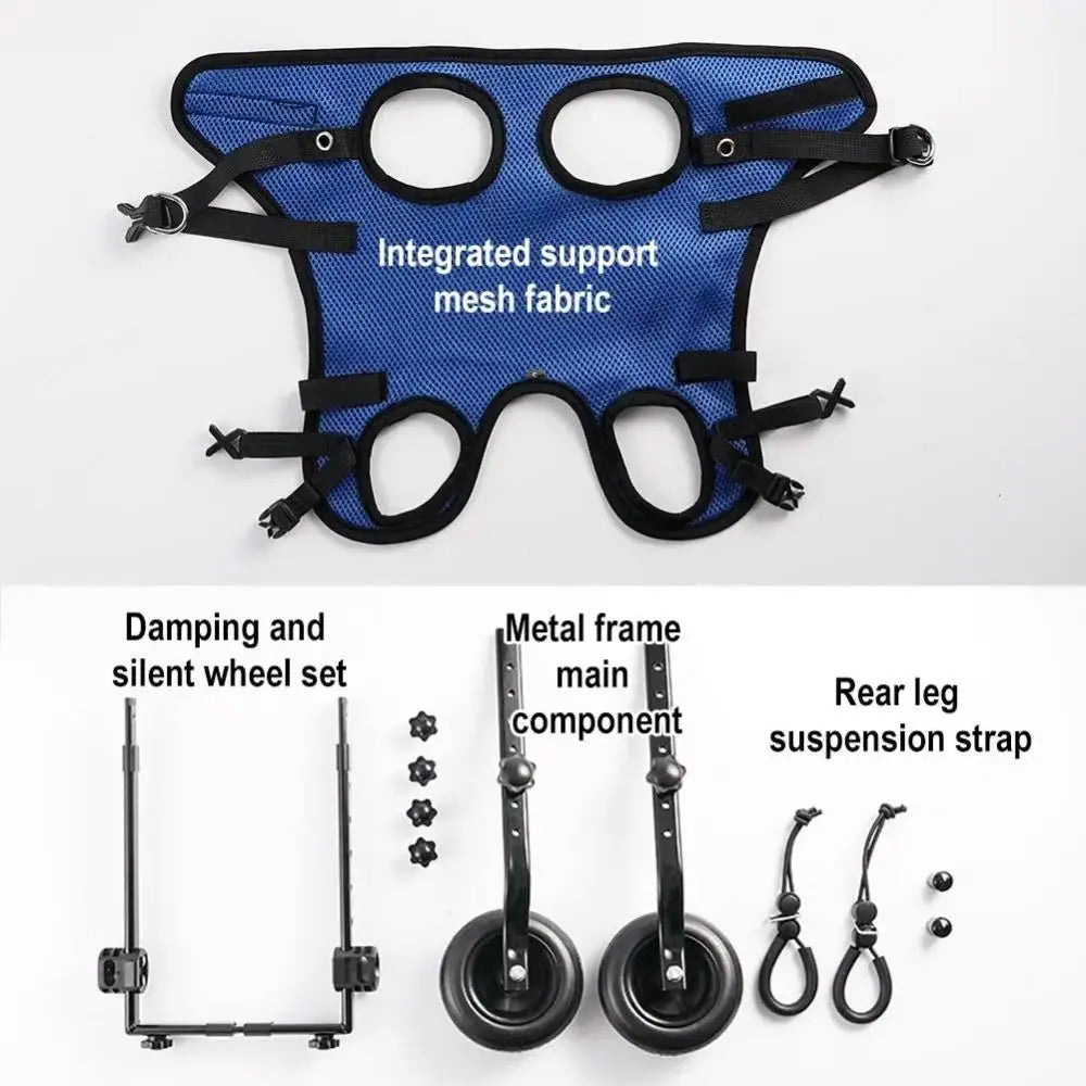 Adjustable Two-Wheel Rear-Support Pet Wheelchair