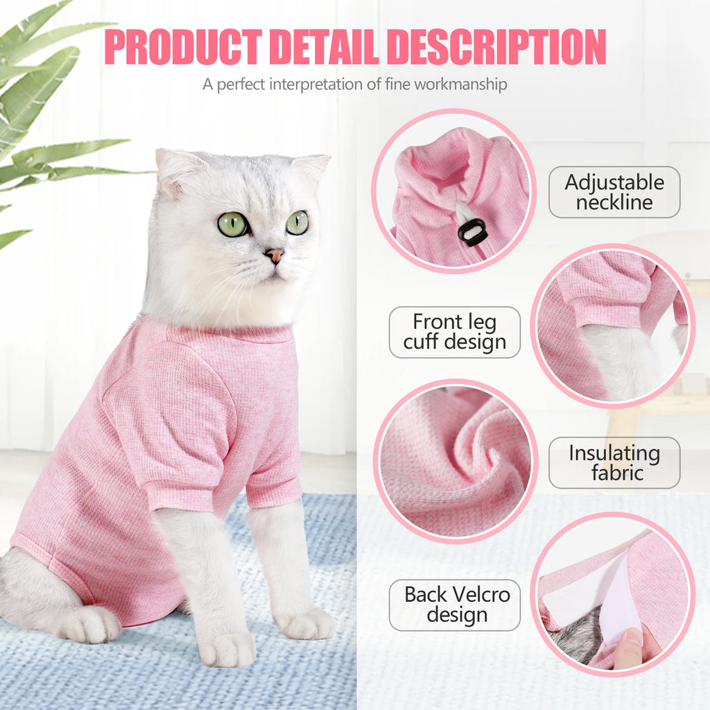 Solid-Color Cat Recovery Suit