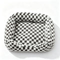 Checkerboard Fleece Bolster Bed for Dogs & Cats