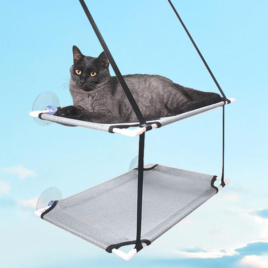 Window-Mounted Cat Hammock with Suction Cups