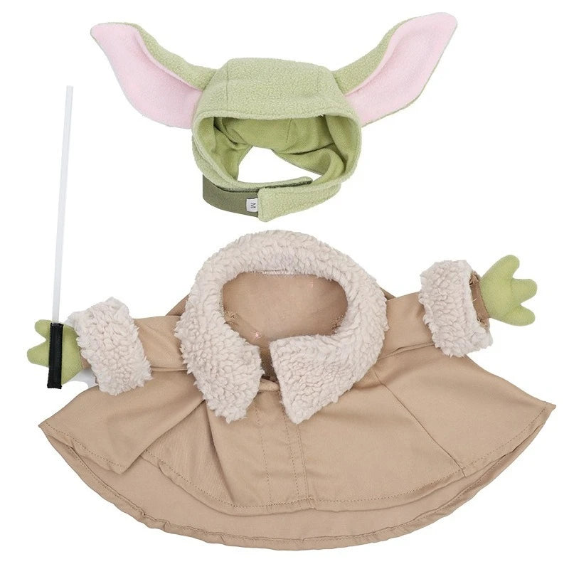 Green-Eared Fantasy Pet Costume with Tan Robe