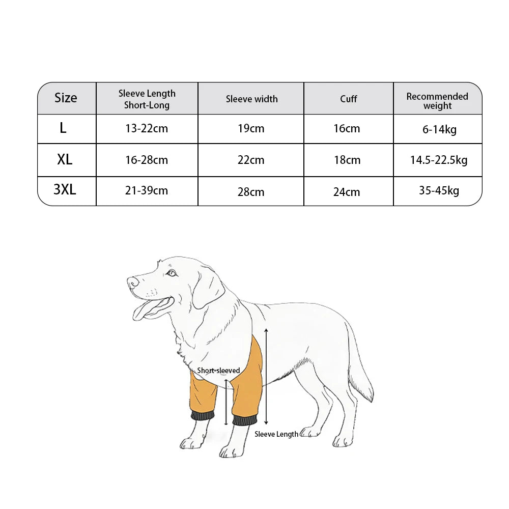 Dog Elbow Cover with Connected Front-Leg Sleeves
