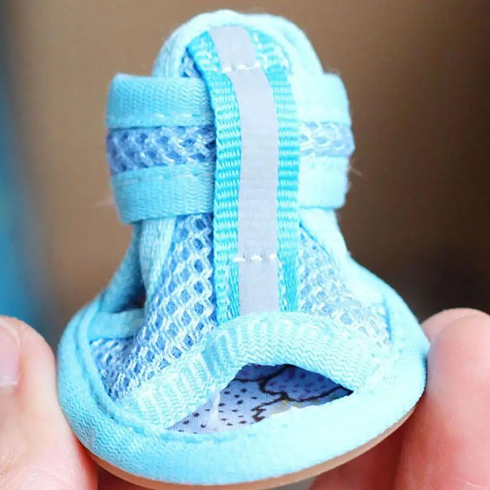 Open-Toe Mesh Dog Sandals, Set of 4