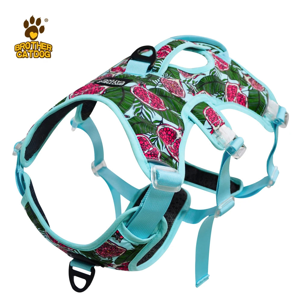 Adjustable Padded Nylon Dog Harness with Reflective Details