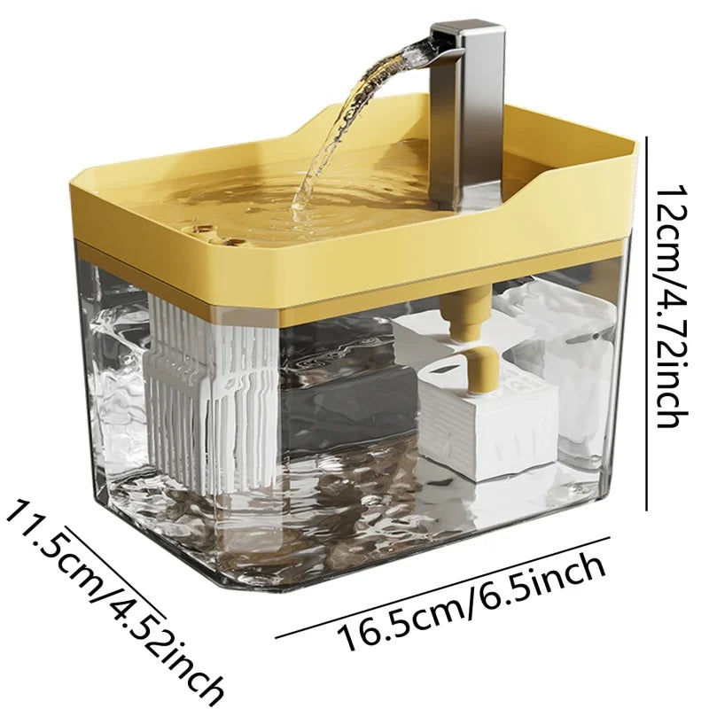 1.5L USB Pet Water Fountain with Filter & Pump