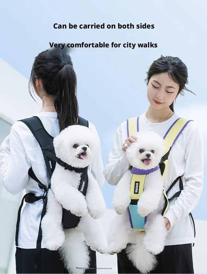 Chest-Worn Legs-Out Pet Carrier with Adjustable Straps