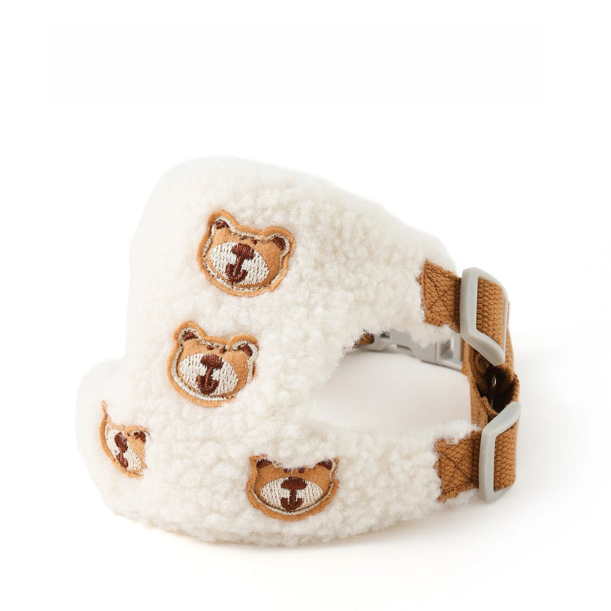 Teddy-Texture Bear Pet Harness & Leash Set