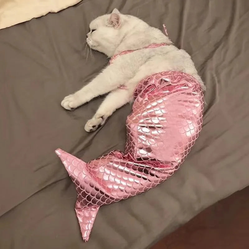 Shimmering Mermaid Tail Cat Costume