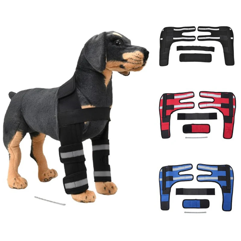 Dog Front-Leg Brace Set with Connecting Straps