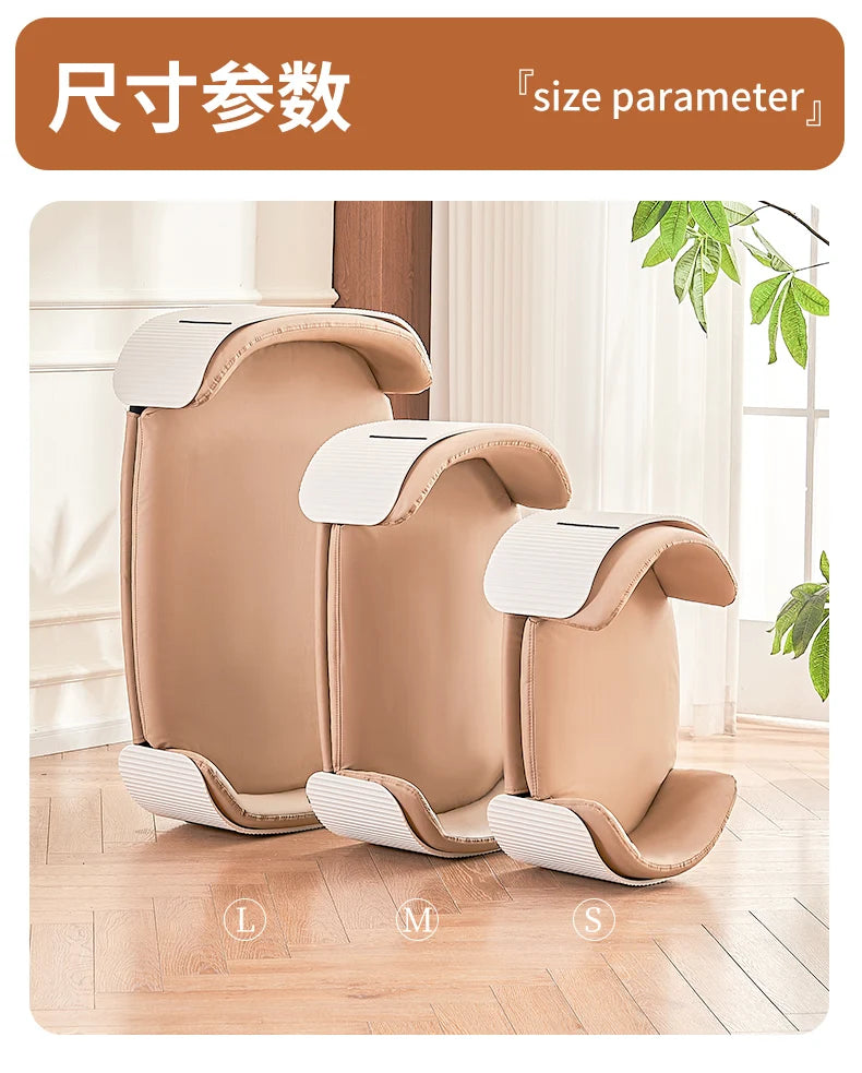 Modern Curved Pet Sofa Bed with Fluted Sides