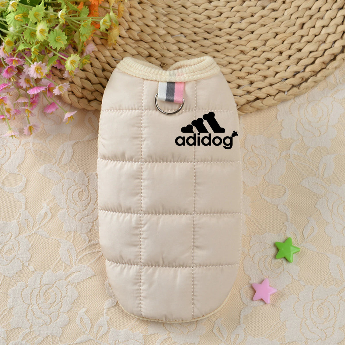 Quilted Graphic Pet Vest with Front Snaps