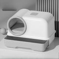 Enclosed Cat Litter Box with Entry Corridor & Drawer