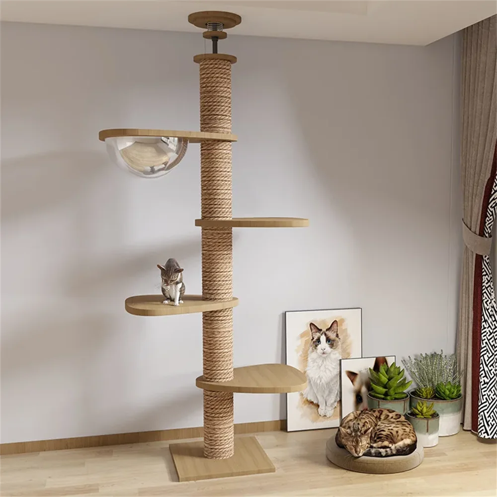 Adjustable Floor-to-Ceiling Cat Tower, 250–270 cm
