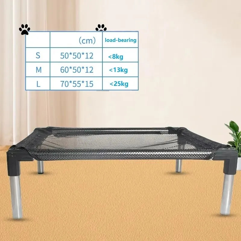 Elevated Mesh Pet Cot with Metal Frame