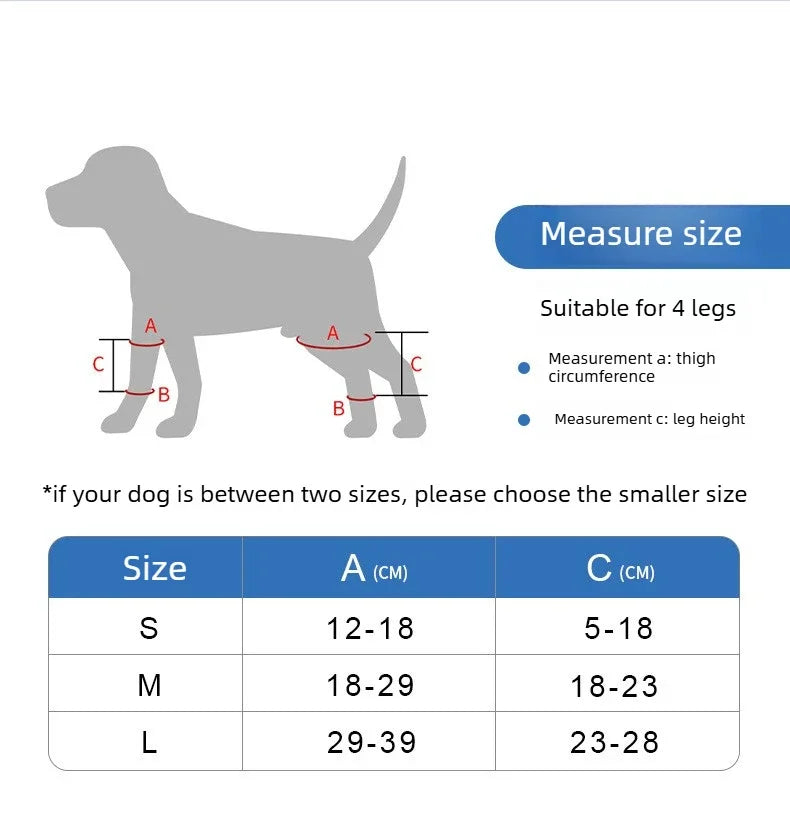 Dog Leg Wraps and Connected Paw Covers, Six Styles