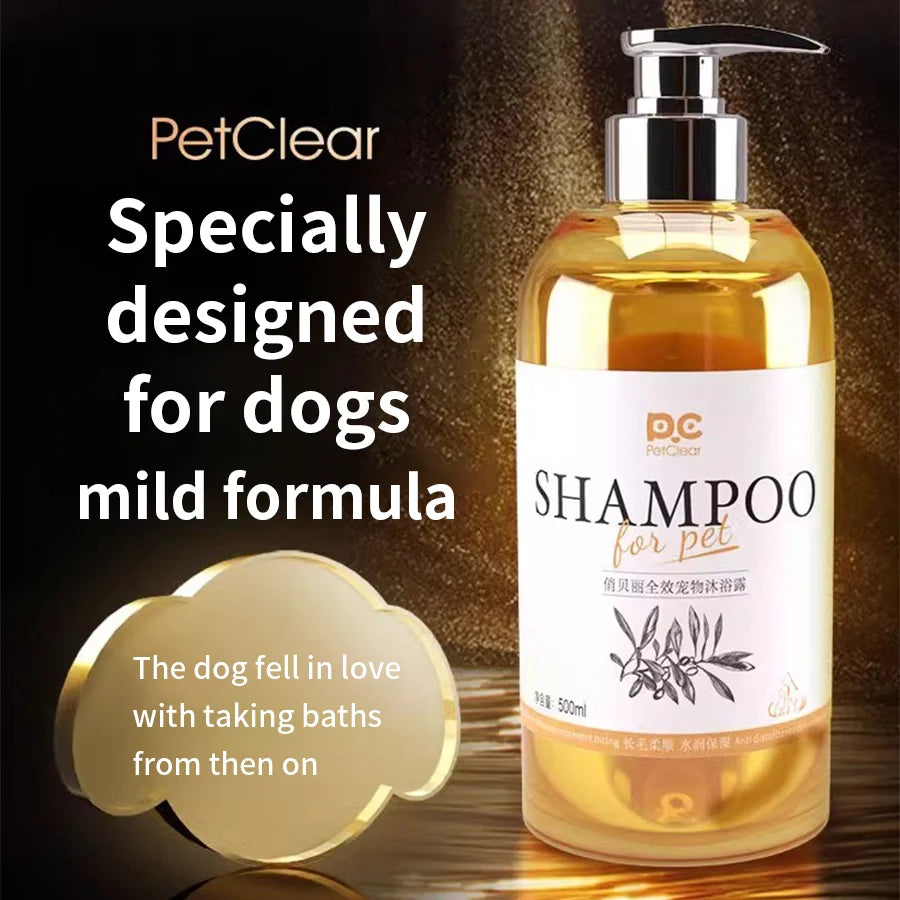 PETCLEAR Dog Shampoo, 500 ml Pump Bottle