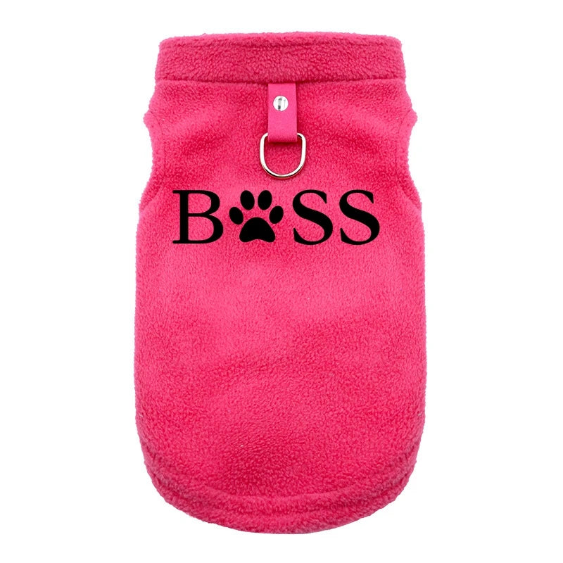 Fleece Pet Vest with Rounded Hem