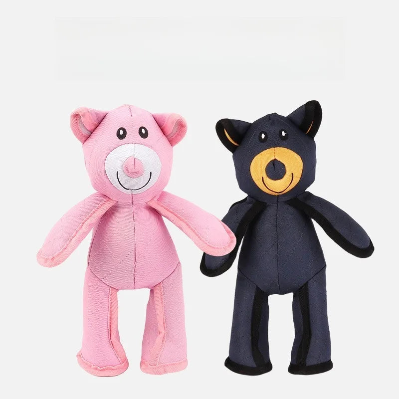 Squeaky Teddy Bear Dog Toy in Pink or Blue