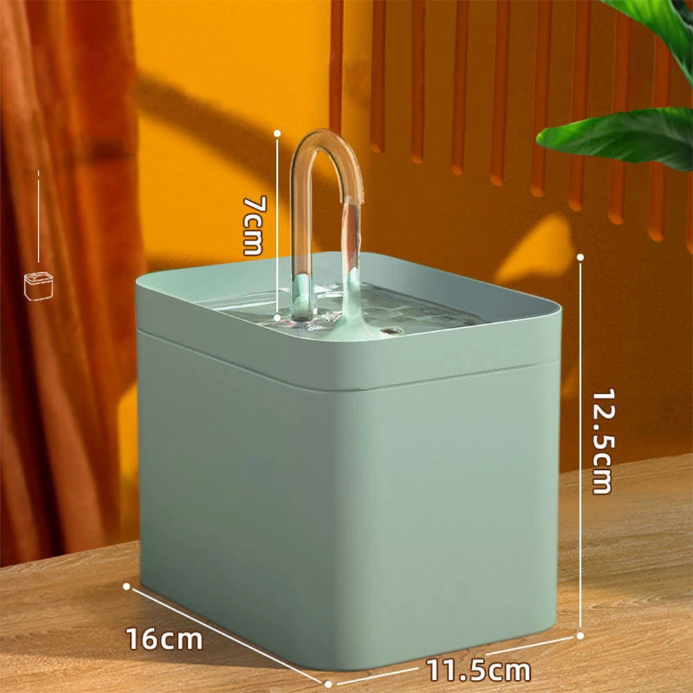 1.5L Pet Water Fountain with Adjustable Flow