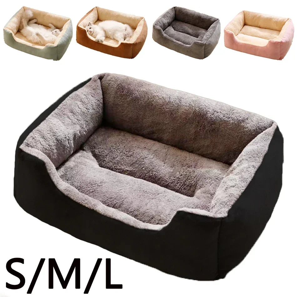 Soft Short-Plush Cat Bed in Five Colors
