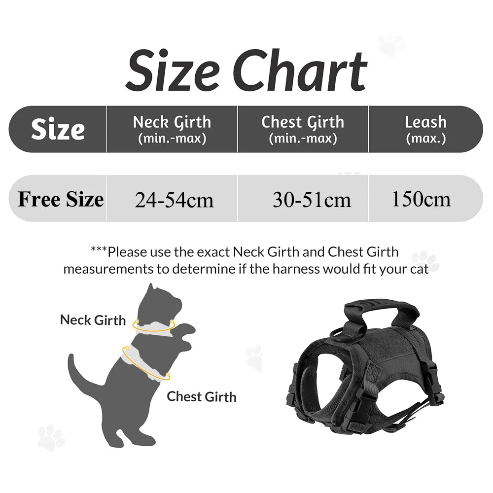 Adjustable Tactical-Style Pet Harness & Set Options