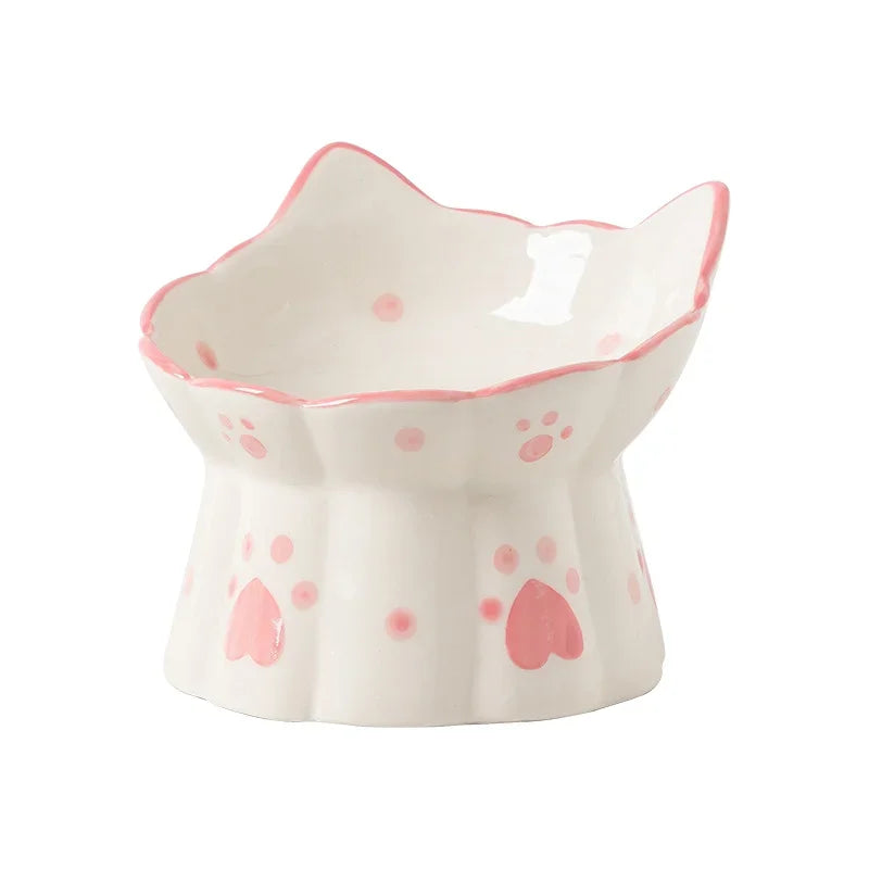 Elevated Ceramic Bowl for Cats & Small Dogs