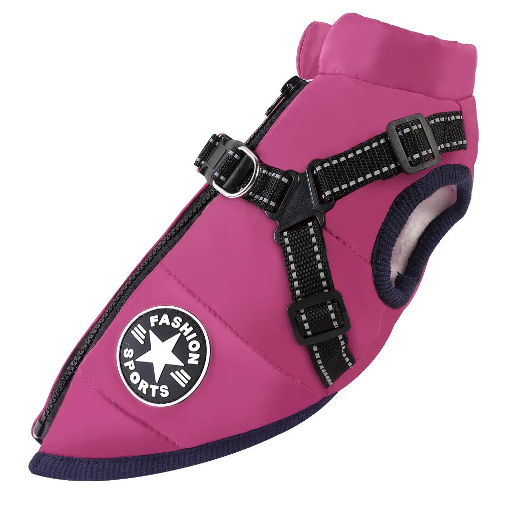 Quilted Zip-Back Pet Vest with Adjustable Straps