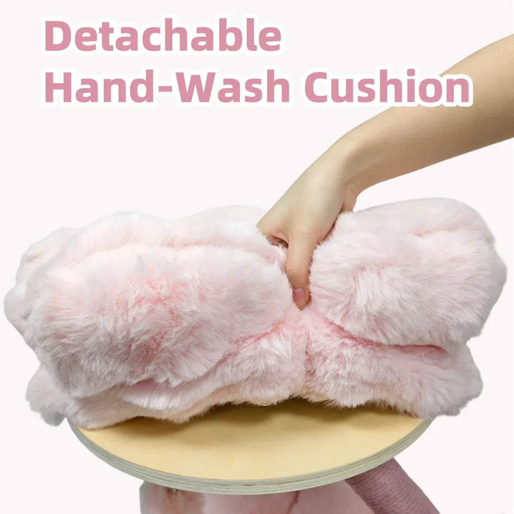 Plush Flower Cat Tree with Scratching Areas