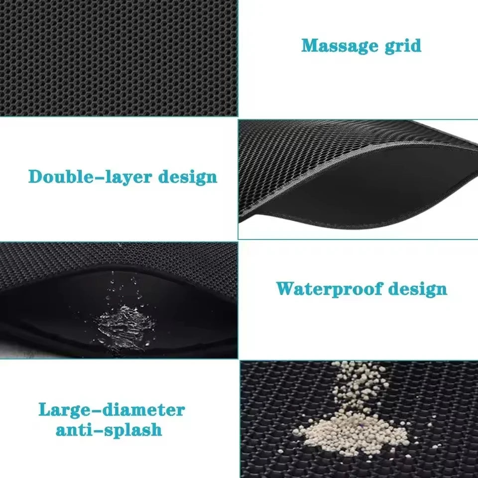 Double-Layer Honeycomb Cat Litter Mat