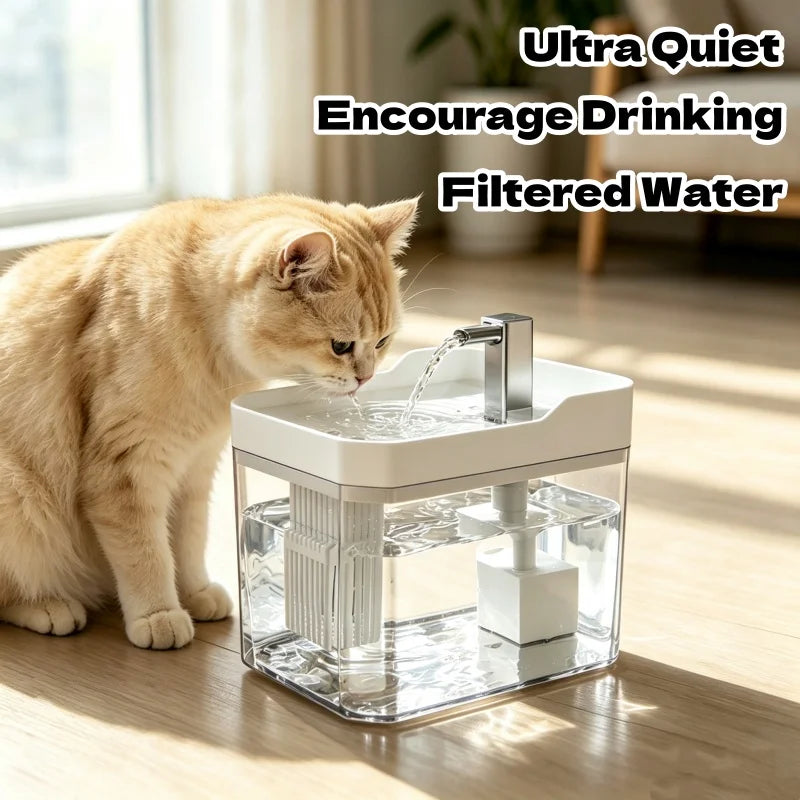 1.5L USB Pet Water Fountain with Filter & Pump