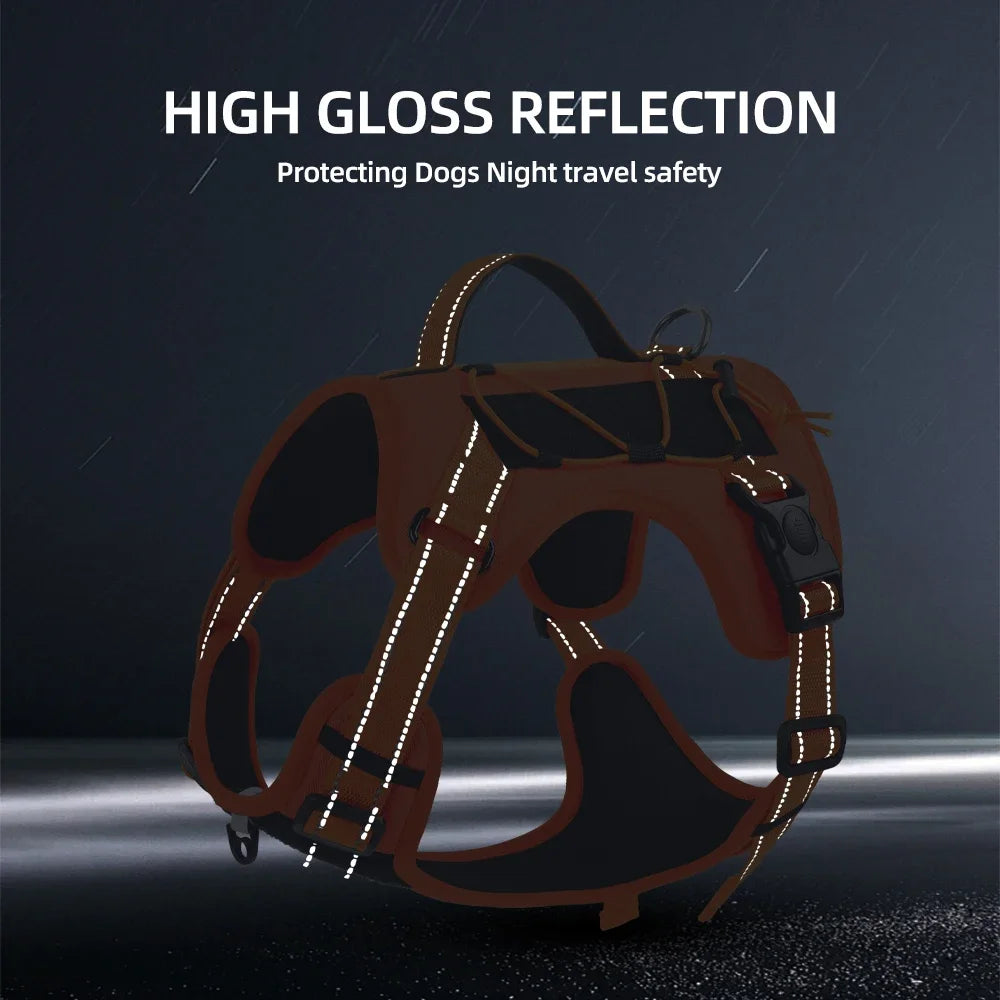 Adjustable Dog Harness with Reflective Trim & Top Handle